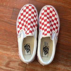 Red checkered vans